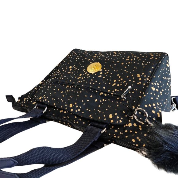 brand new vintage Kipling REVIR tote multi-use crossbody bag snowflake blue - Picture 6 of 9